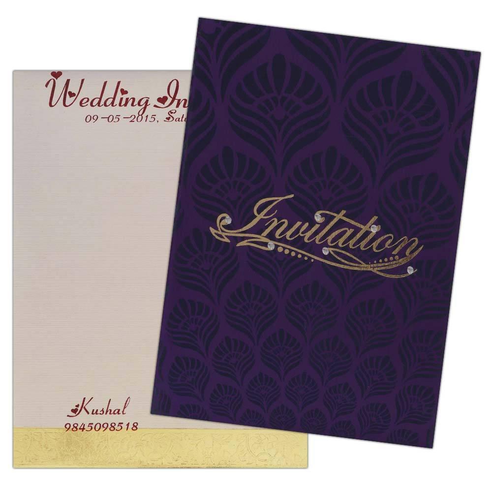 Invitation Card - Violets are blue and gorgeous too Invitation card-KNK2902
