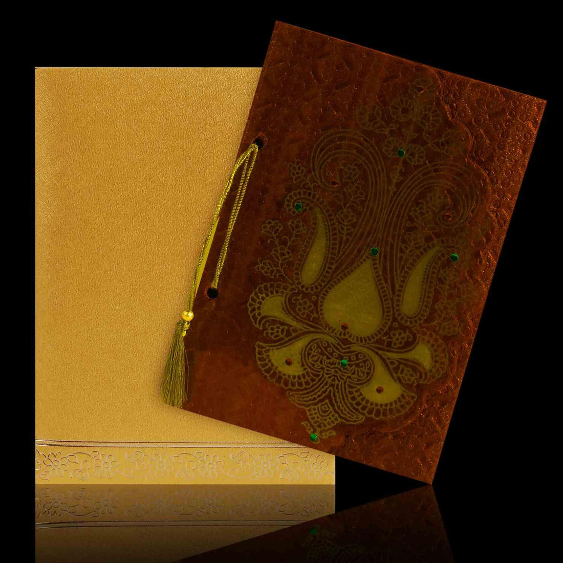 Beautiful Brown Shading With Flower Design Personal Card - KNK30251