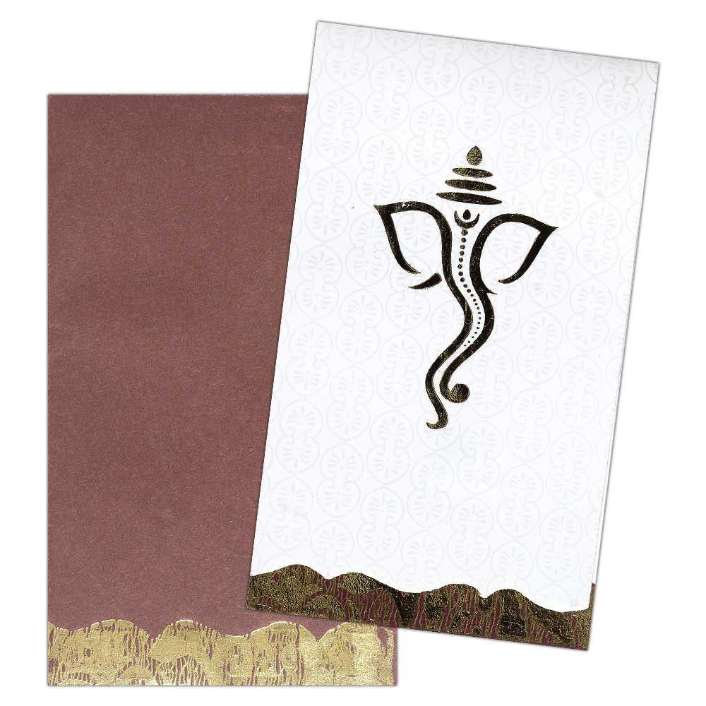Heavenly Designer Ganesha Personal Wedding Invitation Card-KNK3136