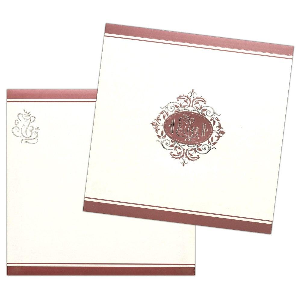 Invitation Card - Elegant Silver Ganesha Invitation Card-KNK3441