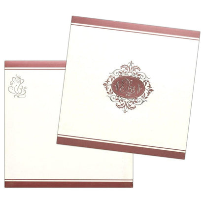 Invitation Card - Elegant Silver Ganesha Invitation Card-KNK3441