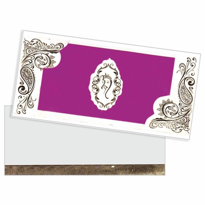 Invitation Card - Personal Pink Ganesha Card - KNK3603-King of Cards