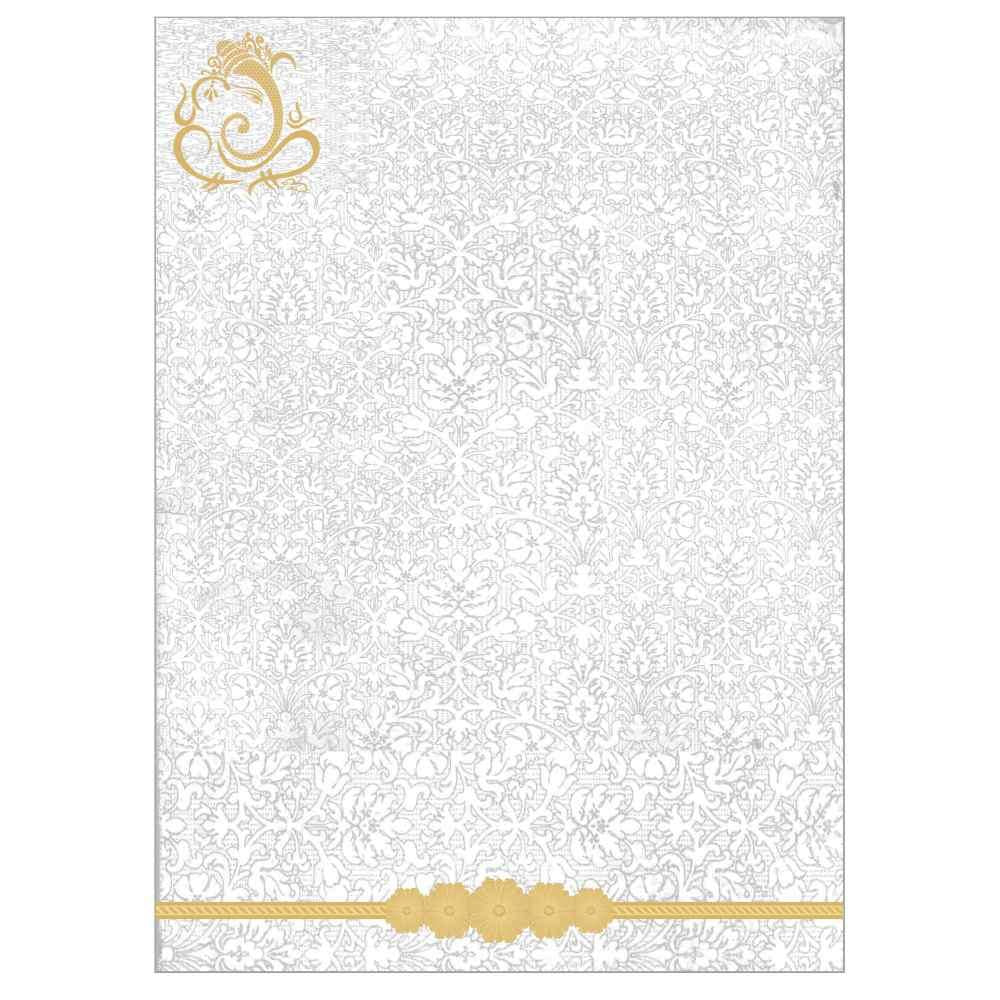 Alluring Red Shading With Floral Border Padded Wedding Card - KNK3606