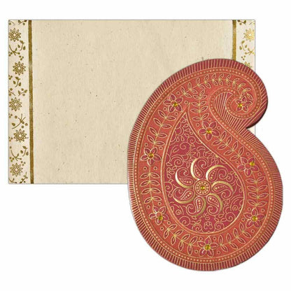 Invitation Card - Exotic and Unique Booti shaped invitation Card-KNK3645