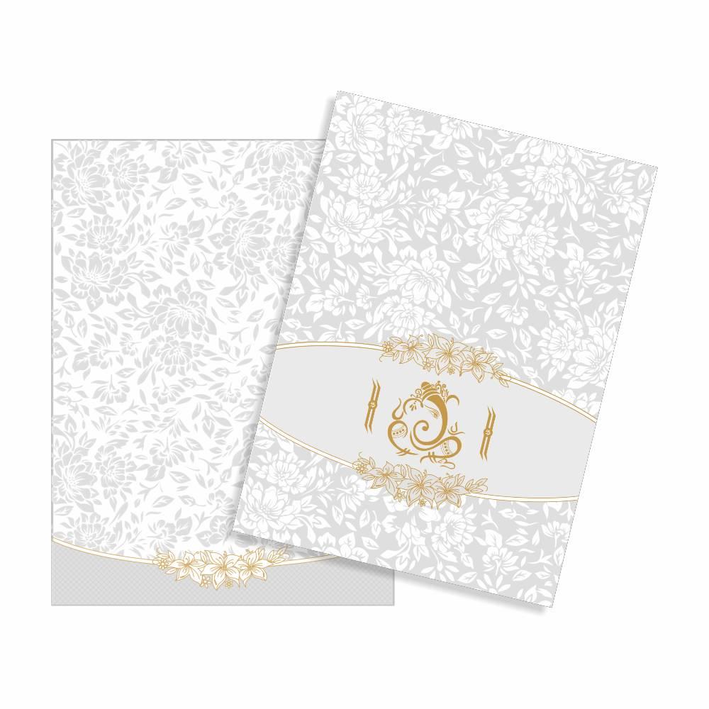 White Floral Invitation Card
