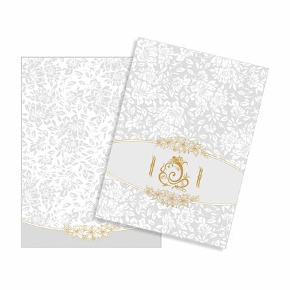 White Floral Invitation Card
