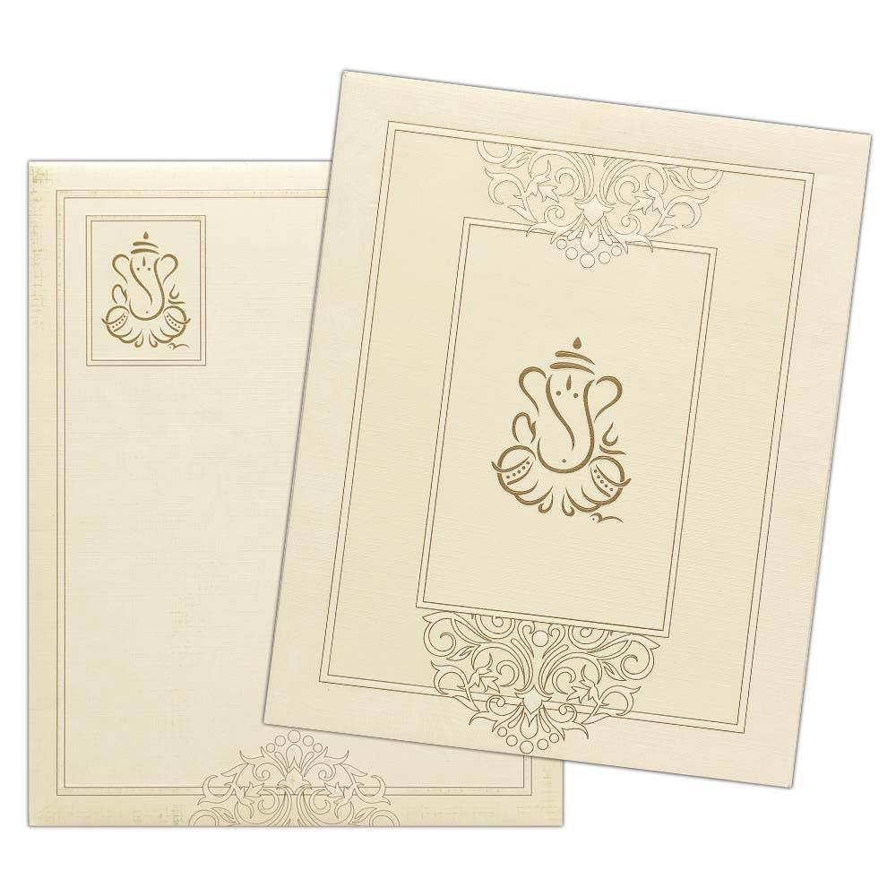 Invitation Card - Designer Ganesha Reception card-KNK3720