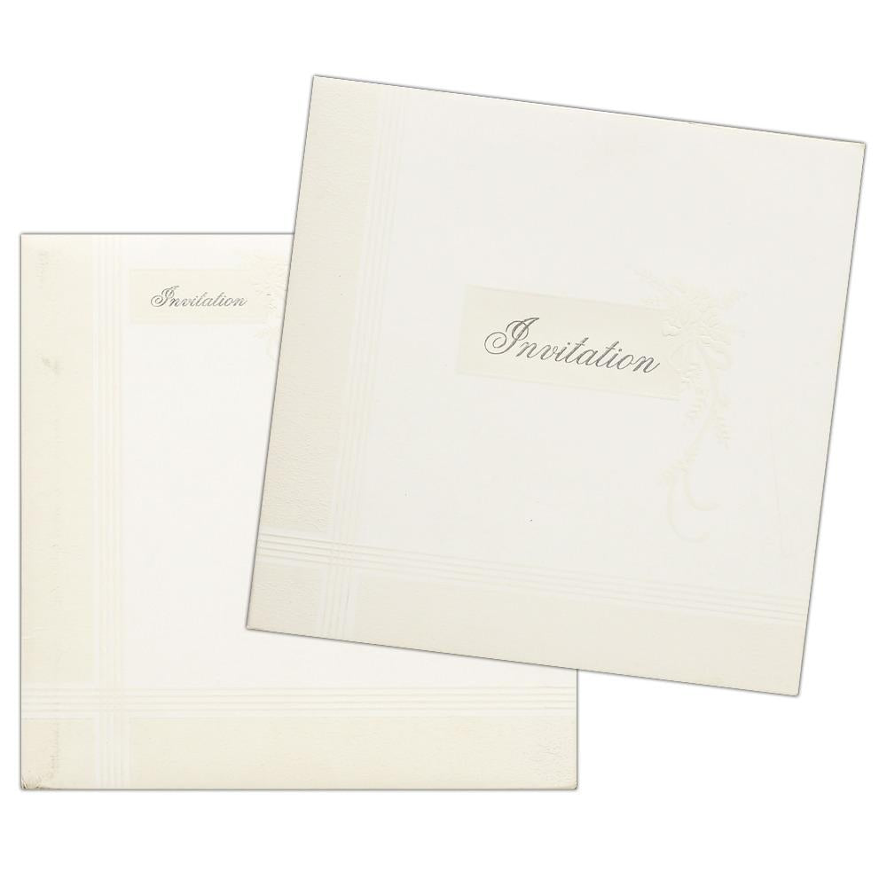 Invitation Card - Silver and Grey Invitation Card-KNK4076