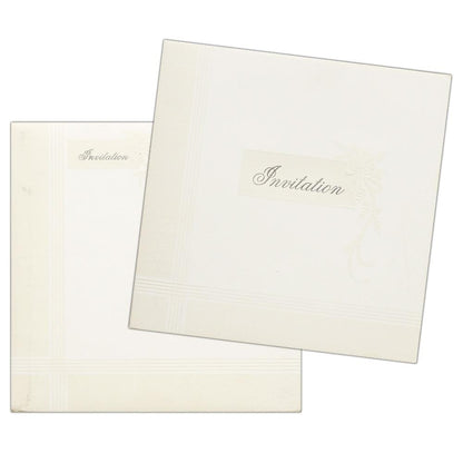 Invitation Card - Silver and Grey Invitation Card-KNK4076