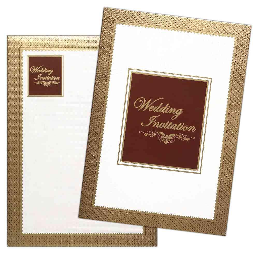 Invitation Card - Classic Style Indian Marriage Invitation Card-KNK4112