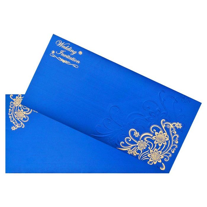Classic Violet Shading With Floral Theme Wedding Card - KNK4181-King of Cards