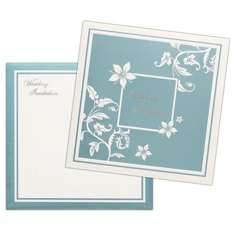 Invitation Card - Simple and Classic Blue Designer Invitation Card-KNK4303