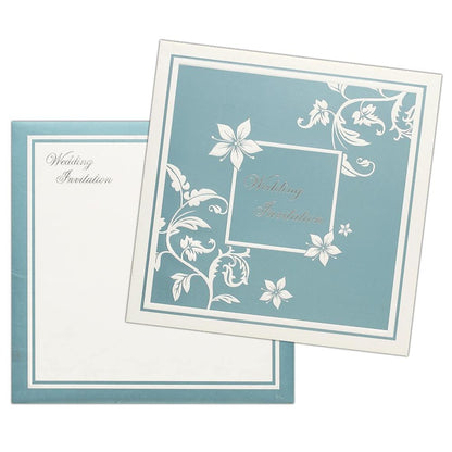Invitation Card - Simple and Classic Blue Designer Invitation Card-KNK4303