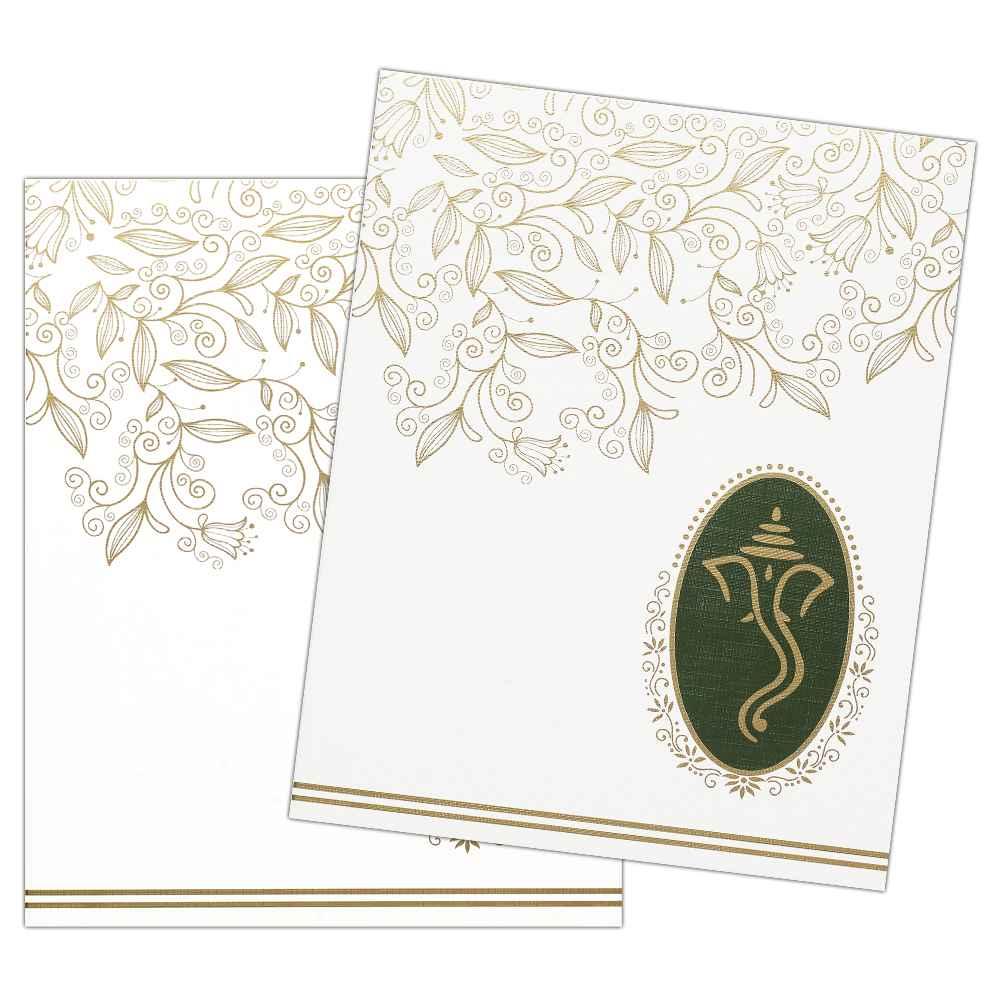 Invitation Card - Intricate Flower Design Wedding Invitation Card-KNK4323