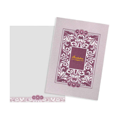Violet Floral Invitation Card