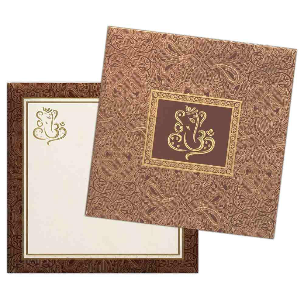 Invitation Card - Wedding Reception Gold Series Invitation Card-KNK4343