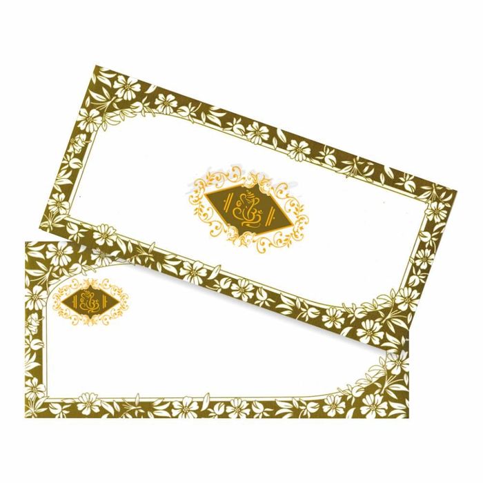 Green Shading With Flower Border Wedding Card - KNK4355-King of Cards