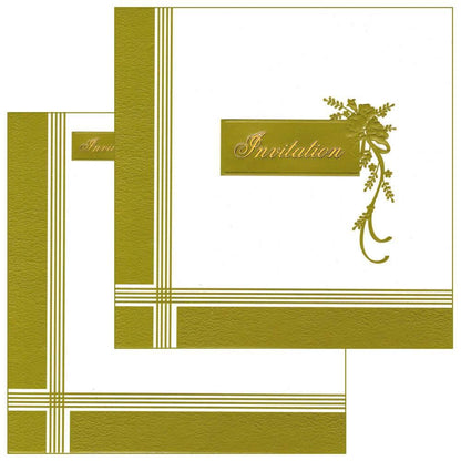 Endearing Green Shading With Blossom Theme Wedding Card - KNK4509