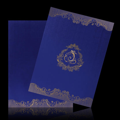 Violet Ganesha Floral Invitation Card-KNK4529