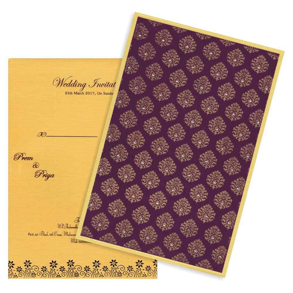 Padded Violet Invitation Card-KNK4984