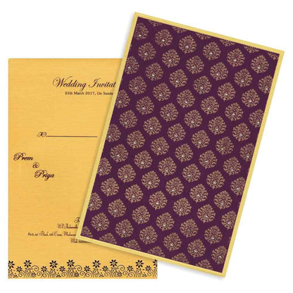 Padded Violet Invitation Card-KNK4984