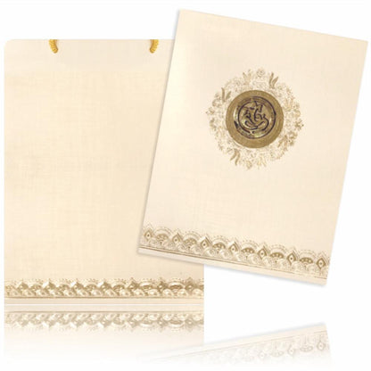 Charming Gold Shading With Ganesha Invitation Card
