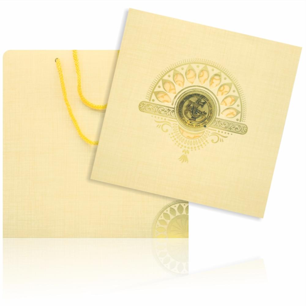 Sandal Metallic Die Cut Invitation-KNKB976S