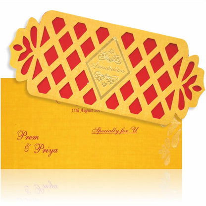 Orange Die Cut Invitation Card-KNKP005O