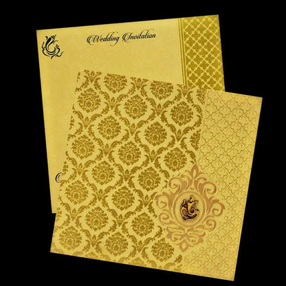 Attractive Light Green Shading With Designer Invitation Card - KPBN2330-King of Cards