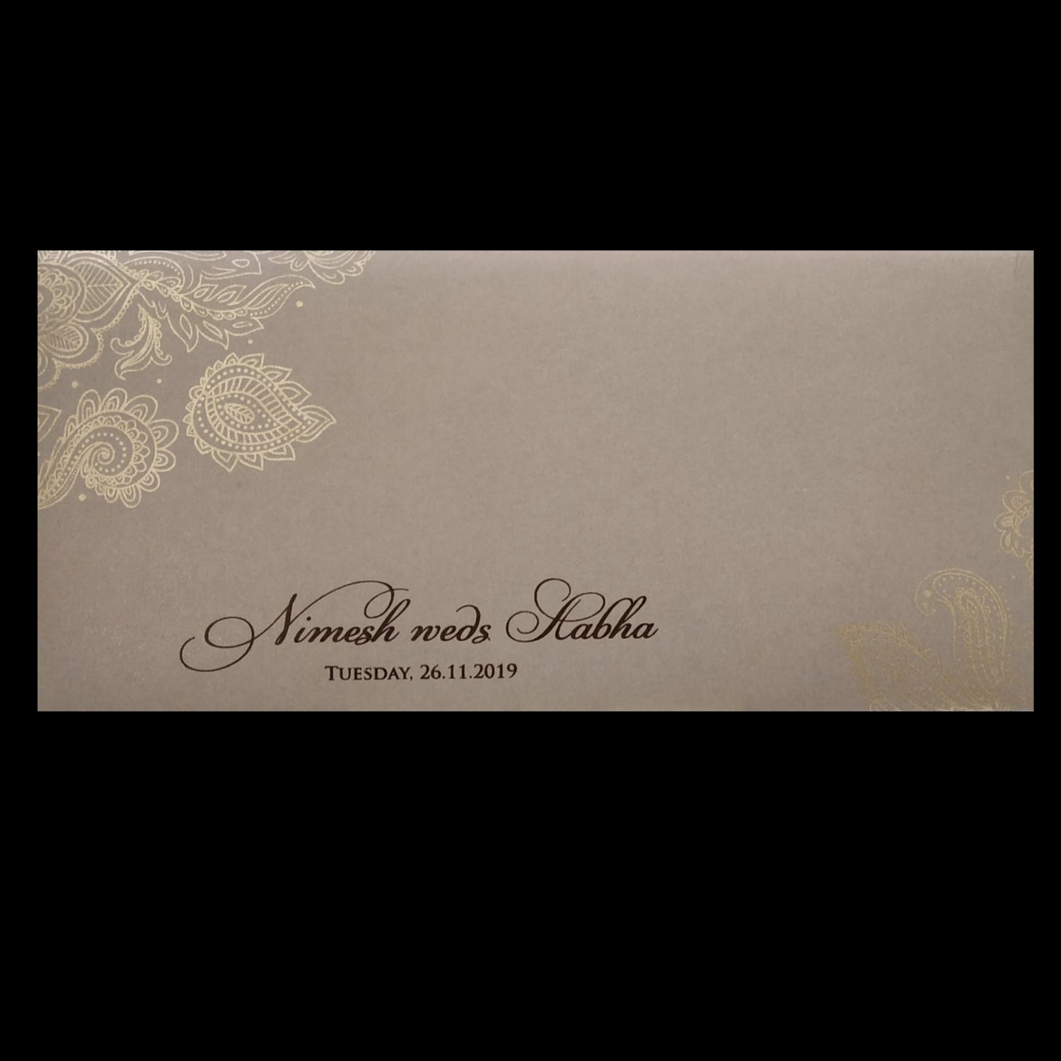 Peach Royal Baraat Boxed Type Wedding Card-KPR06520