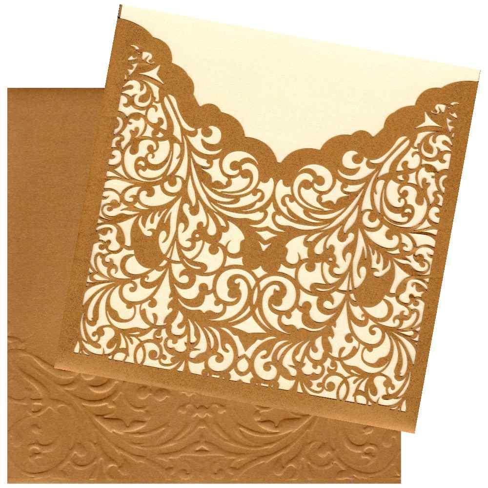 Gold Die Cut Invitation Card