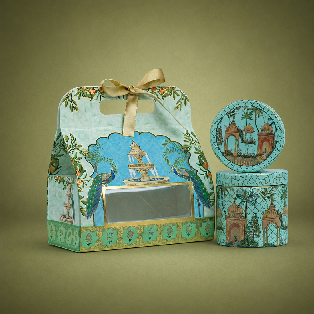 Peacock Fountain Return Gift Hamper-GNBT9502