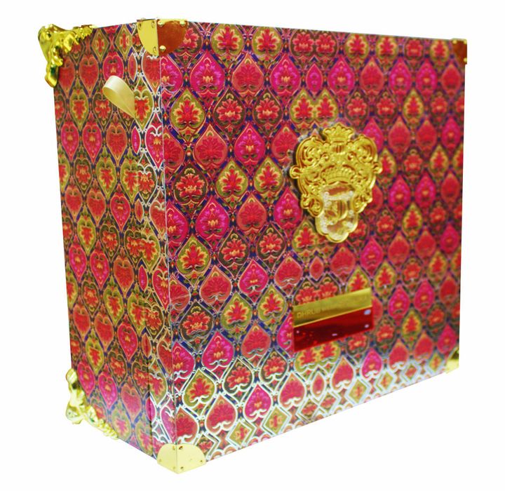 Maroon And Gold Themed Ultra Premium Invitation Card-KNKUP011-King of Cards