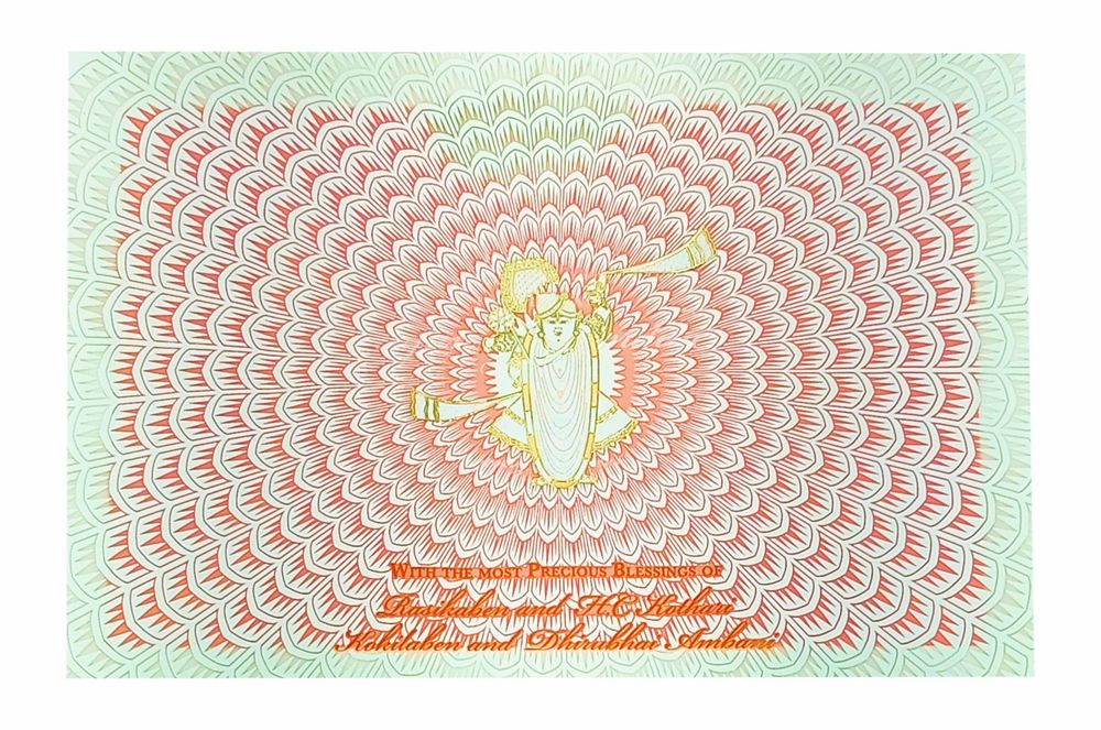 Orange Ultra Premium Luxury Invite With Peacock Feather-King of Cards