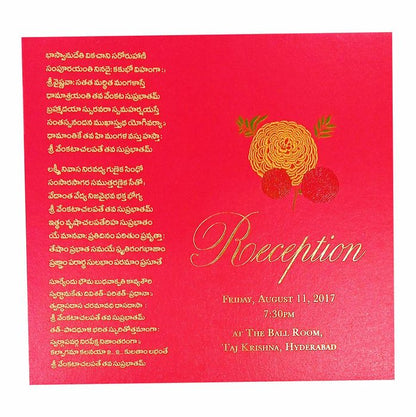 Red Ultra Premium Floral Design In Gold Foiling-King of Cards