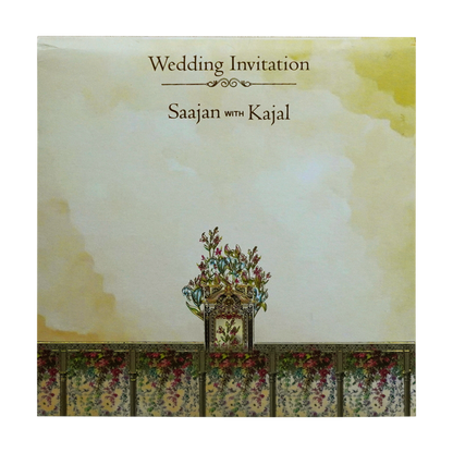 Pastel Shades Ivory Wedding Card-King of Cards