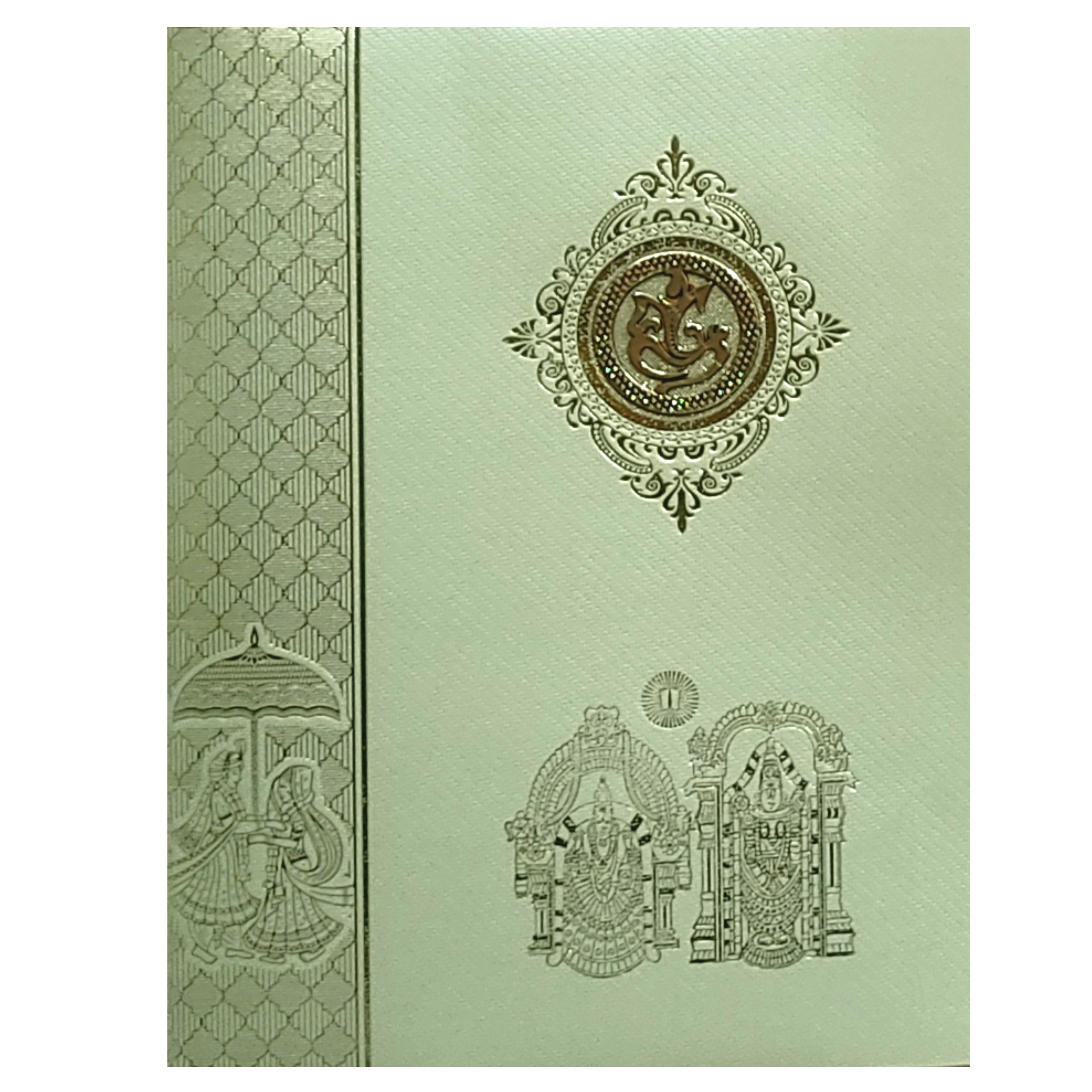 Olive Green Hindu Wedding Invitation Card-King of Cards