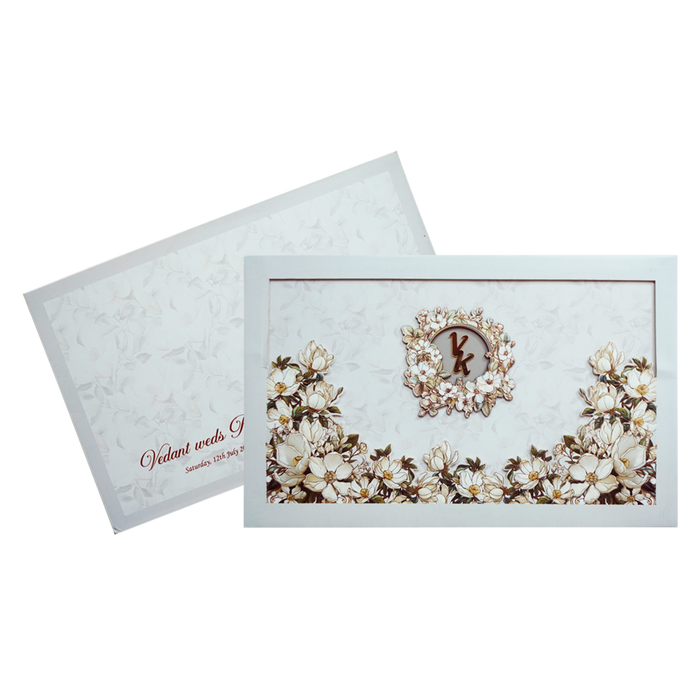 Grey Premium Padded Invitation Card-King of Cards