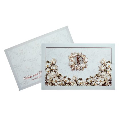 Grey Premium Padded Invitation Card-King of Cards