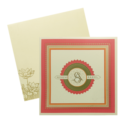 Lime Green Padded Wedding Card-King of Cards