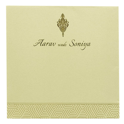 Light Grey Floral Invitation Card-KRC29102