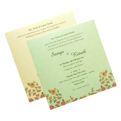 Brown Padded Invitation Card-King of Cards