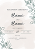 Sky Blue Elegant Wedding Reception Invitation-AAWPI001