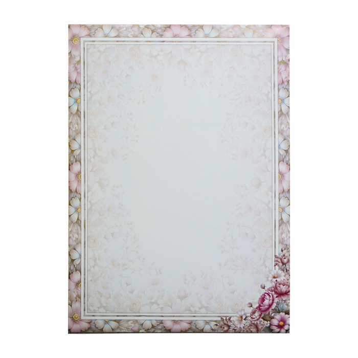 Grey Floral Door-Style Opening Wedding Card-King of Cards