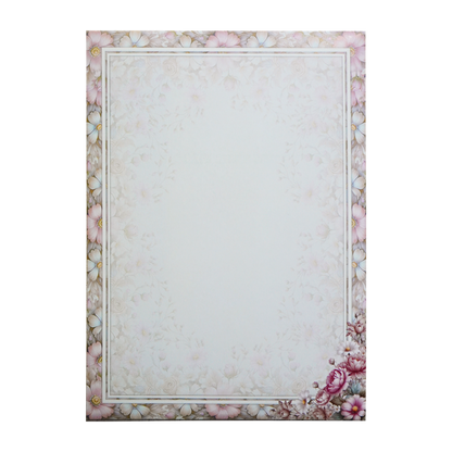 Grey Floral Door-Style Opening Wedding Card-King of Cards