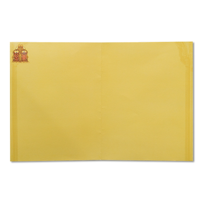 Yellow Balaji Ganesha Wedding Card-KNK3111