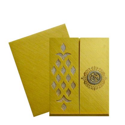 Gold Striking Laser Cut Wedding Card-King of Cards