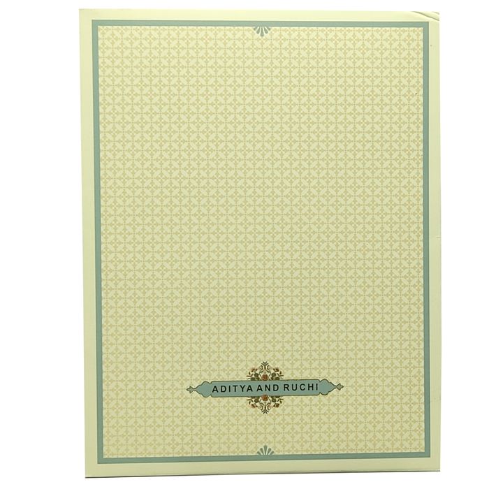 Light Blue Padded Royal Wedding Card-King of Cards
