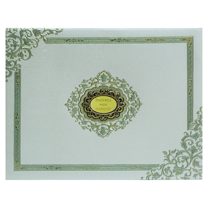 Greyish Green Floral Invitation-King of Cards