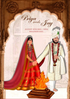 Pink Ancient Arch Traditional Wedding Invitation-AATWI001